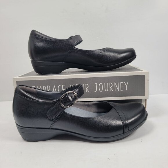 Dansko Shoes - Dansko Fawna Milled Nappa Women's Black Leather Mary Jane Shoes US Size 5.5 EU36